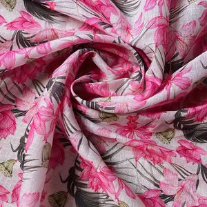 Digital Print Cotton Linen Blend Fabric