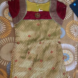 Gold And Red Kurti