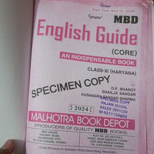 Class 11 Mbd New Guide English