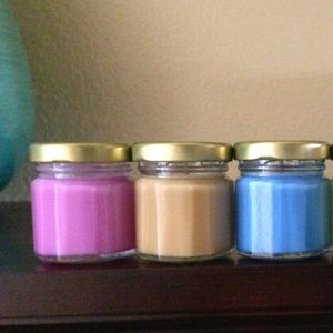 6 Set Colourful Jar Candles