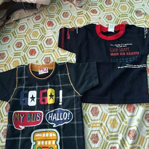 Set Of Two T-shirts For Baby Boy