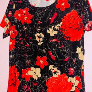 Black Flowery Top