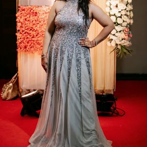 heavy sequin ball gown