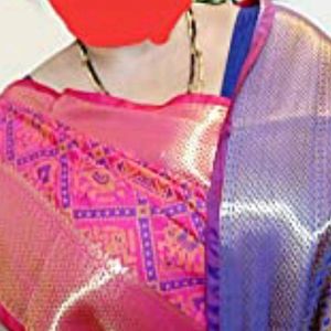 best quality heavy silk patola saree with blouse 34 and it's alterlable till 38