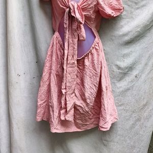 11.11.8 PEACH SEXY SHEIN FRONT TIE DRESS