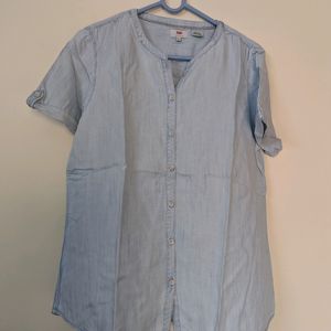 Denim Shirt Top