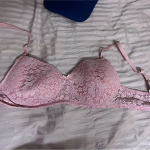 Zudio Pink Lace Bra- Back Closure- Used Once