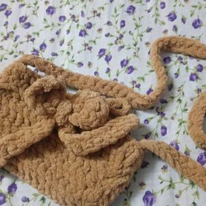 Crochet Cute Bow Sling Bag