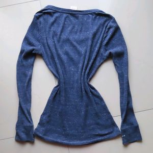 Ribbed Fitted Full Sleeved Top