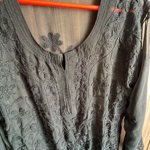 Beautiful Chikankari Kurta Black