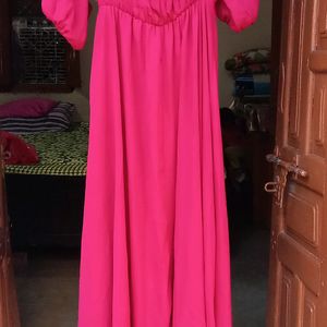 Maroon Long Gown Party Wear