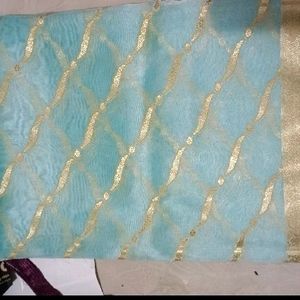 2 FREE GIFTS!🥳 New Organza Saree