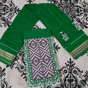 💚🤍BEAUTIFUL MIRROR WORK SALWAR SUIT MATERIAL