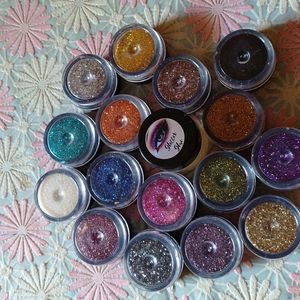 16 Glitter With Glue For Eye Make Up