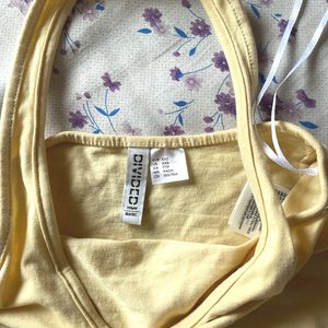 Light Yellow H&M Top.    Size Xxs