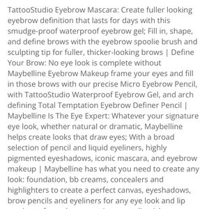 Maybelline Tattoo Studio Waterproof Brow Gel