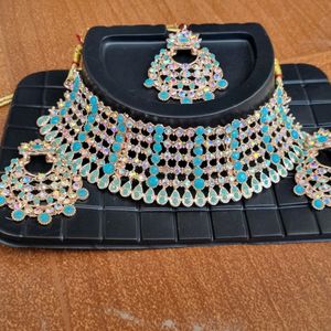 Jewellery Set For Women, Girls Sky-blue Colour.