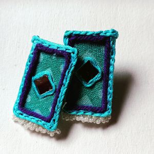 Handmade Fabric Boho Earrings
