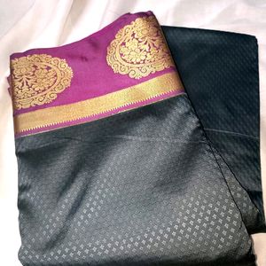 Ash Color Silk Saree