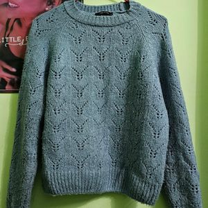 Blue Trendyol Women Sweater M SIZE