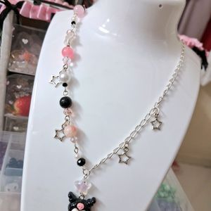 Kuromi Kawai Aesthetic Necklace 🫶🏻💗💜🖤✨️