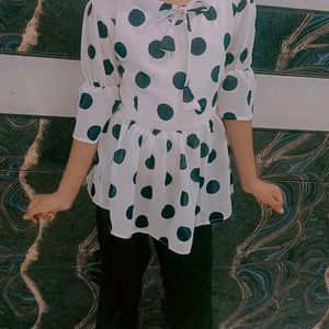 Brand New Polkadot Top For Girls