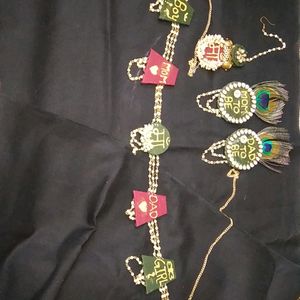 Maroon And Green Baby Shower Jewelry