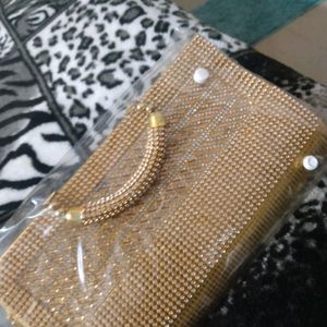 Golden Diamond Purse Clutches