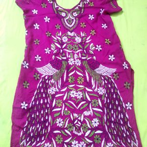 Katha Work Handcrafted Kurti