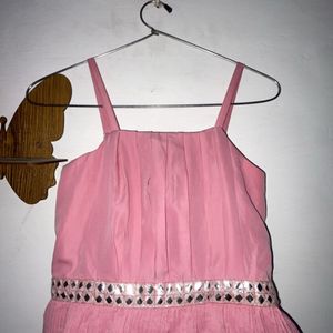 pink flared short dress 👗💕