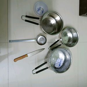 Steel Utensil Set 5 Nos