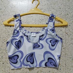 PRICE DROP!! Cute SSS Heart Printed Crop Top