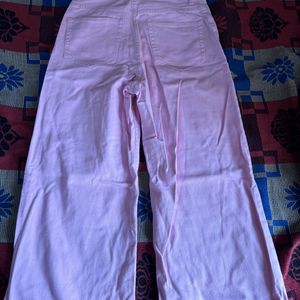 High Waist Trouser/Jeans For Women - Baby Pink