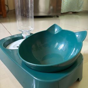 Cat Food & Water Dish