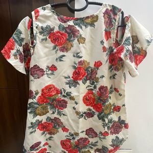 Cold Shoulder Floral Top