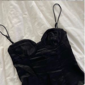 Zara Satin Corset Bodysuit