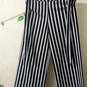 Black And White Palazzos With Pockets (Pair Of 2)