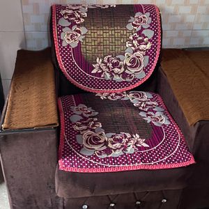 5 Seaters Pink And Purple Sofa Set Cover