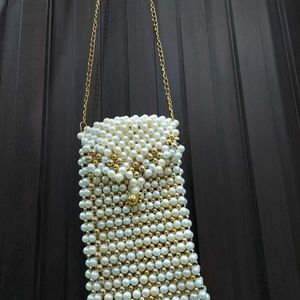 Sale❗️❗️🎀 Premium Handmade Pearl Mobile Sling bag