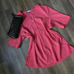 Pink Korean Oversized Shirt Like Top (Women)