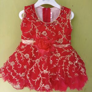 Red Net Frock