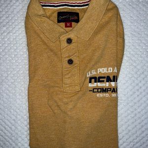 Men USPA Yellow Polo Tshirt