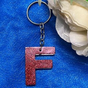 Red And Glitter Keychain