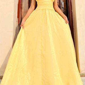 Yellow Halter Neck gown