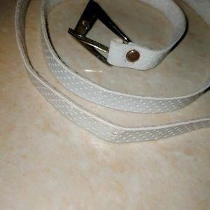 white waist belt