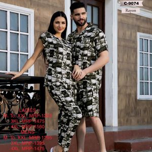 Rayon Night Jump Suit With Free Combo