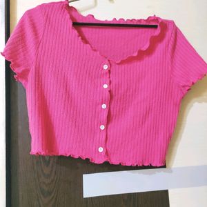 Cute Hot Pink Crop Top