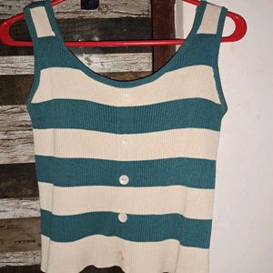 Green And Beige Tank Top