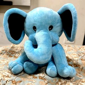 Elephant Sitting Plush Toy Blue (30cm)