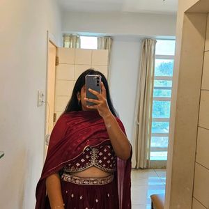 Maroon Color Lehenga Choli From Soch